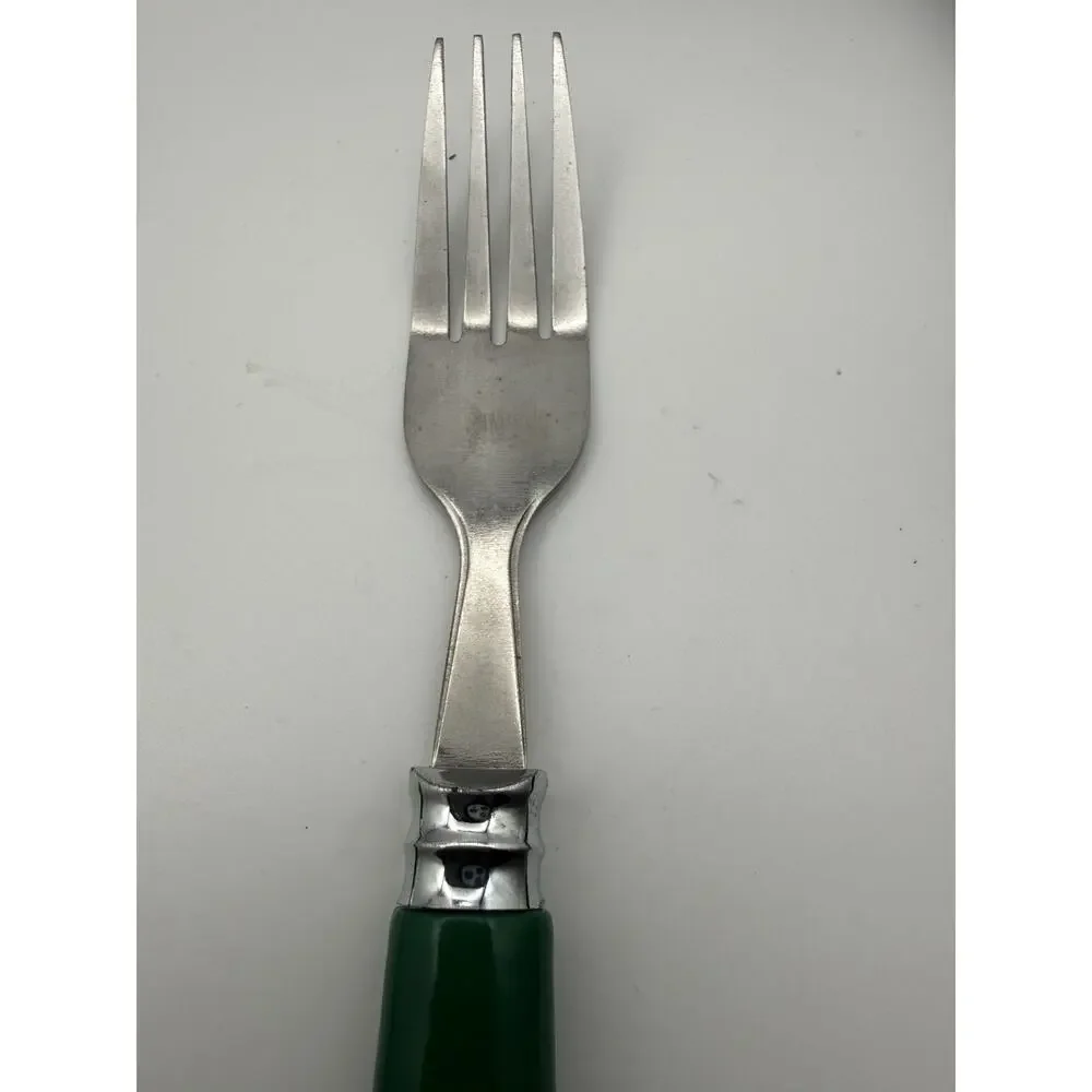 Gibson Sensations Forest Green Plastic Handle Dinner Forks Set of 4 Replacement